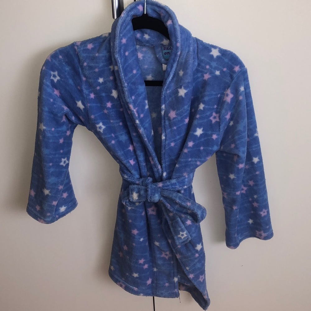Starry Blue Fluffy Robe